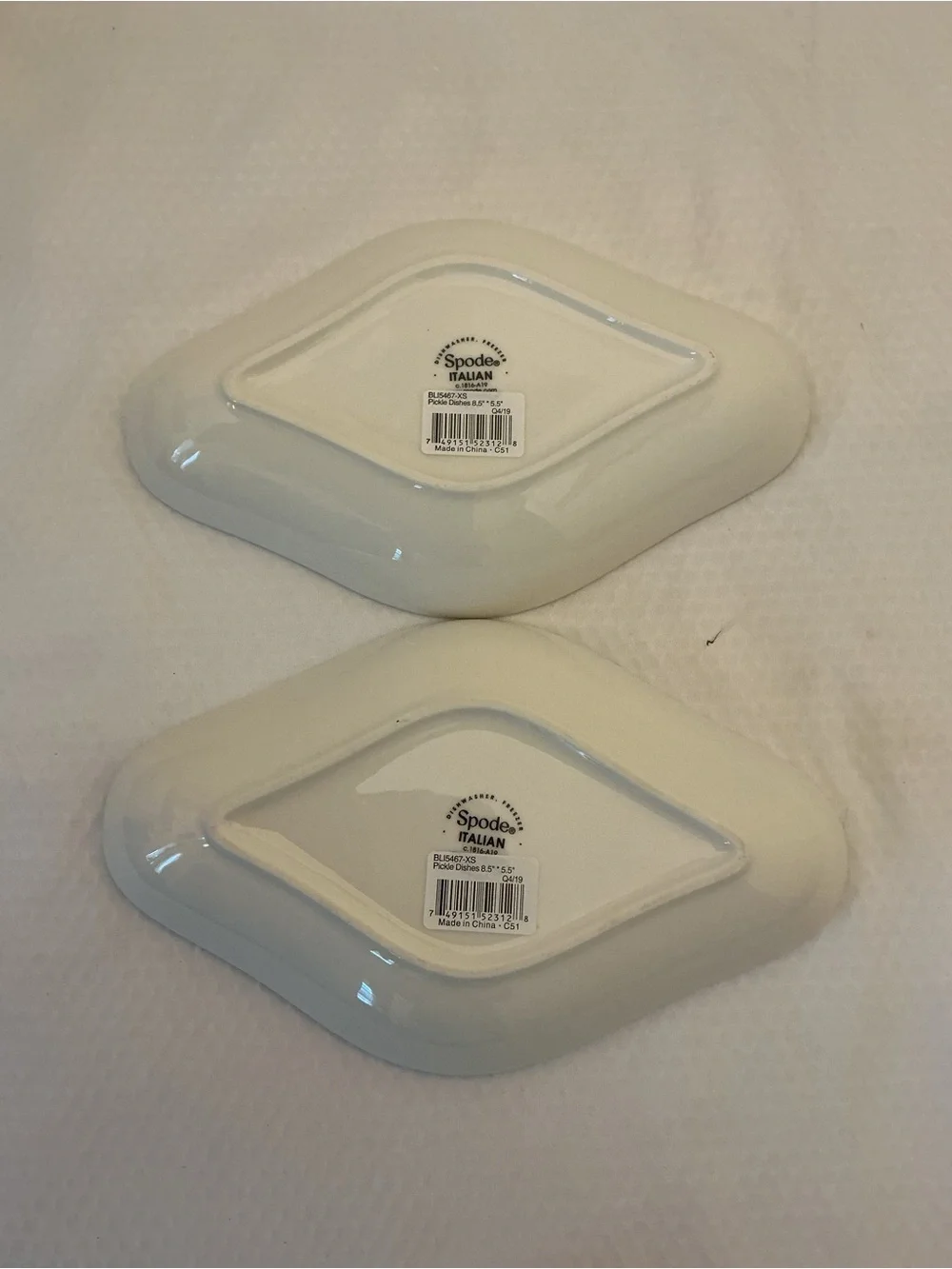 Spode Blue and White Transferware Serving Dishes, Pair